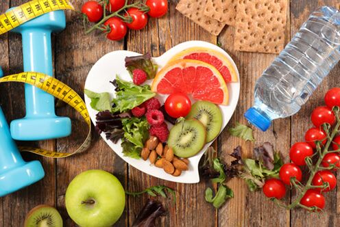 Productos nutricionales en combinación con ejercicio para adelgazar. 
